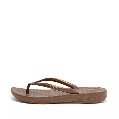 Fitflop IQUSHION Ergonomic Flip Flops Dame Brune | 456219-R