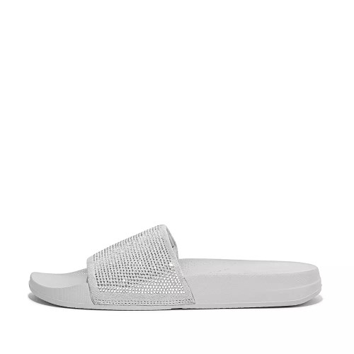 Fitflop IQUSHION Vann-Resistant Crystal Badesandaler Dame Sølv | 246571-C