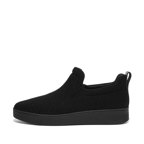 Fitflop RALLY Felt Slip On Joggesko Dame Svarte | 491835-P