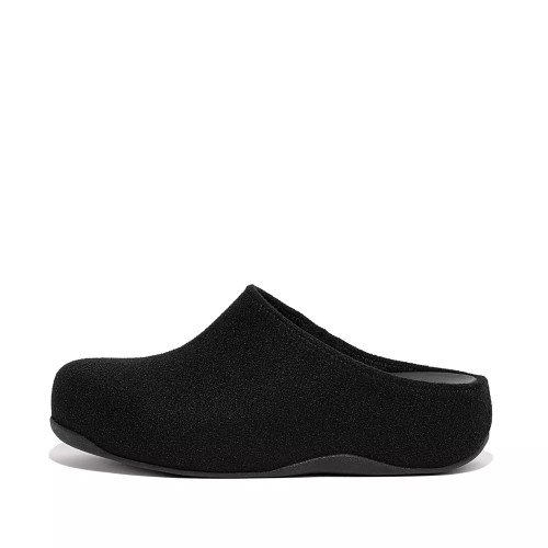 Fitflop SHUV Cushy Felt Tresko Dame Svarte | 180934-V