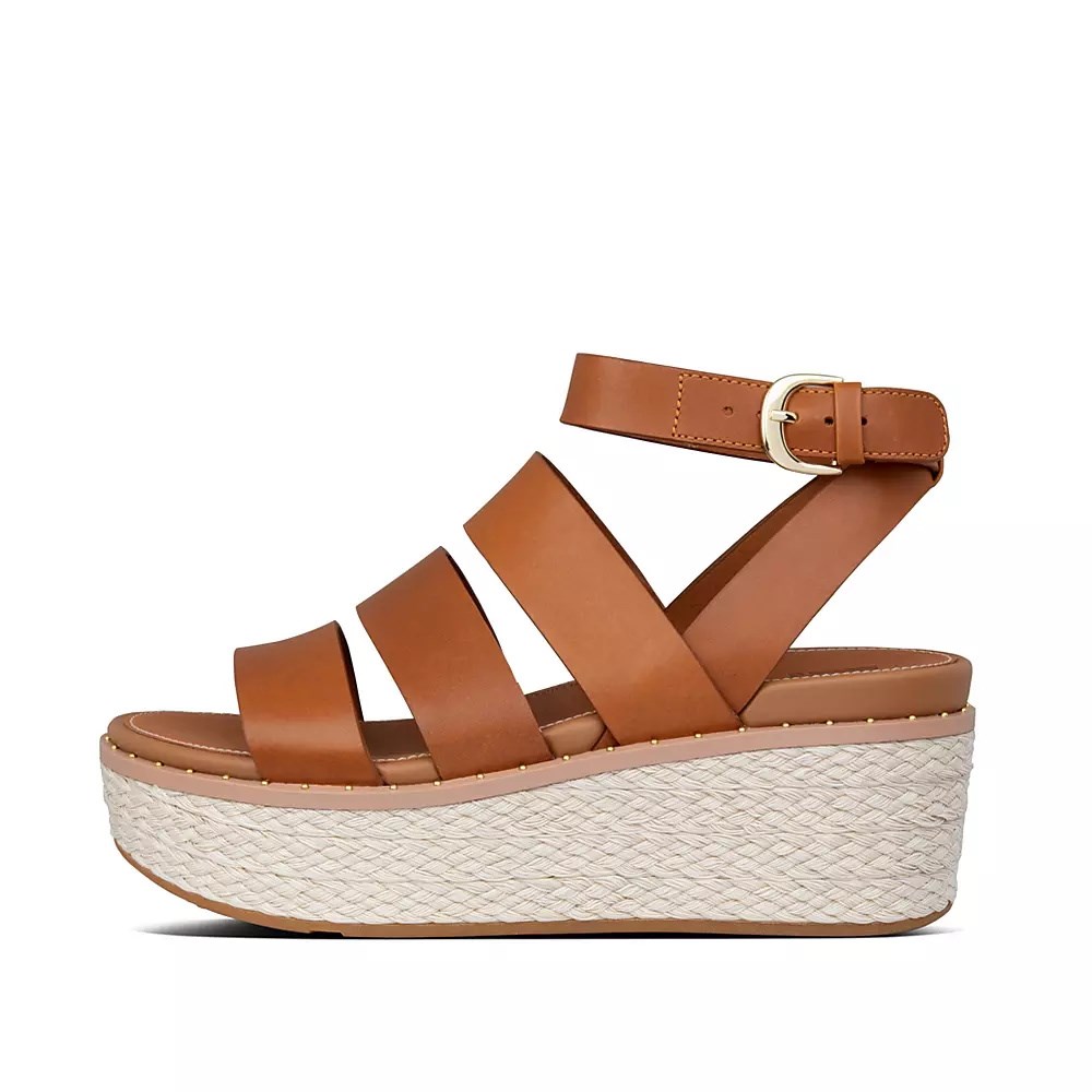 Fitflop ELOISE Espadrille Kilesandaler Dame Brune | 416809-F