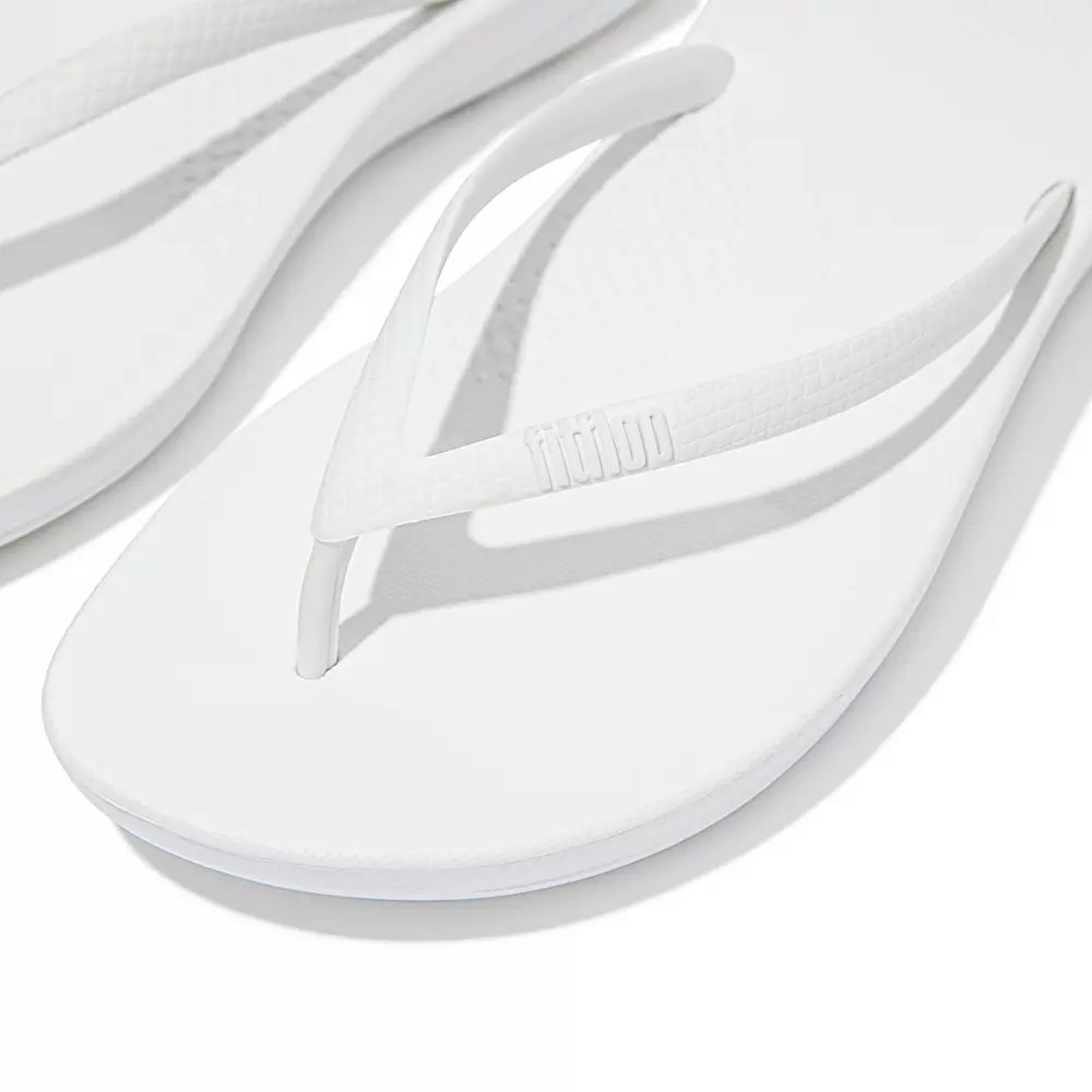 Fitflop IQUSHION Ergonomic Flip Flops Dame Hvite | 102537-R