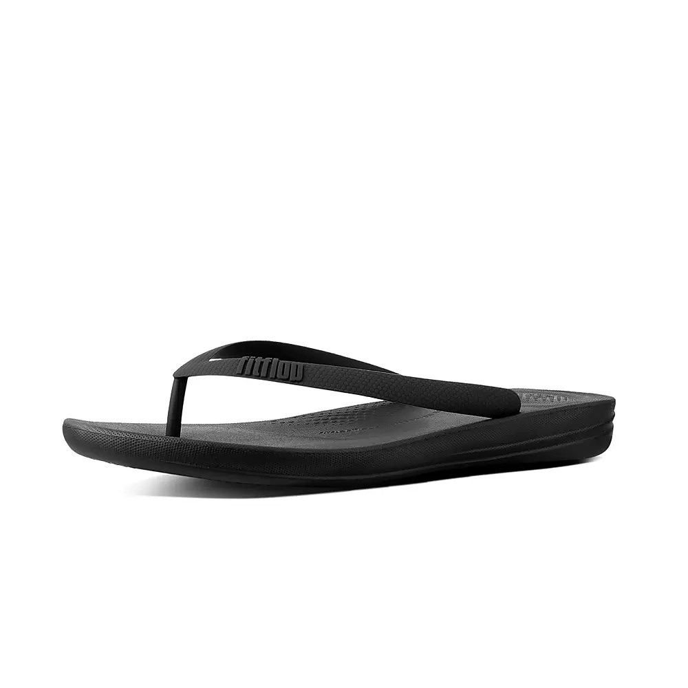 Fitflop IQUSHION Ergonomic Flip Flops Herre Svarte | 653927-M