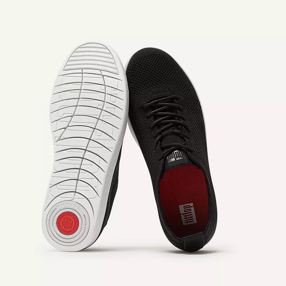 Fitflop RALLY Airyknit Joggesko Dame Svarte | 583176-D