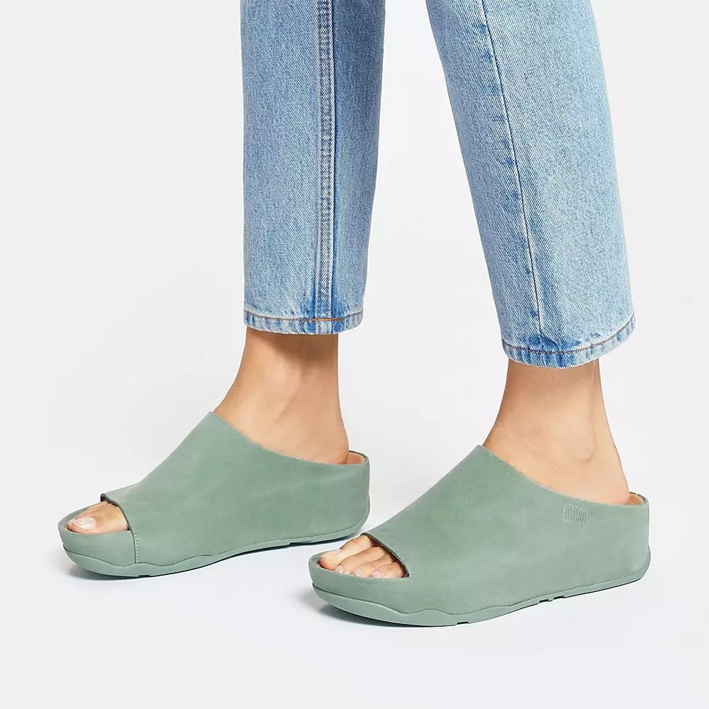 Fitflop SHUV Nubuck Badesandaler Dame Grønn | 197024-G