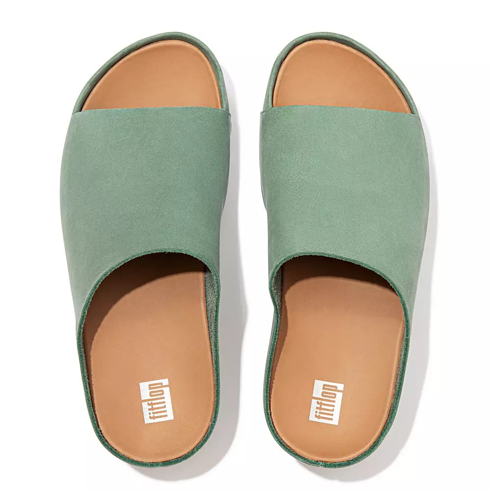 Fitflop SHUV Nubuck Badesandaler Dame Grønn | 197024-G