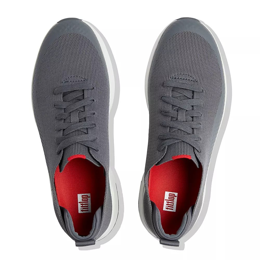 Fitflop UBERKNIT EVER Knit Joggesko Herre Grå | 647195-Q