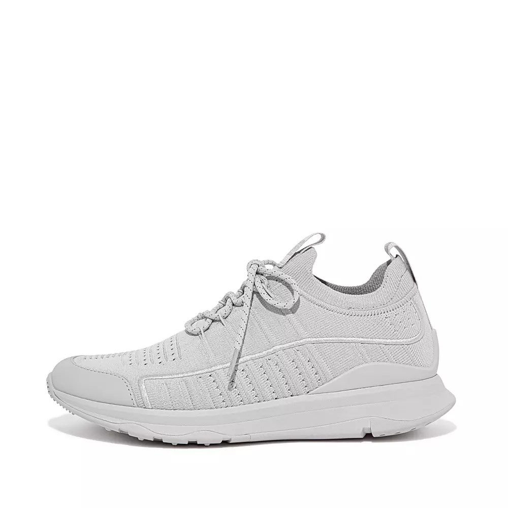 Fitflop VITAMIN FF Knit Joggesko Dame Lyse Grå | 751234-P