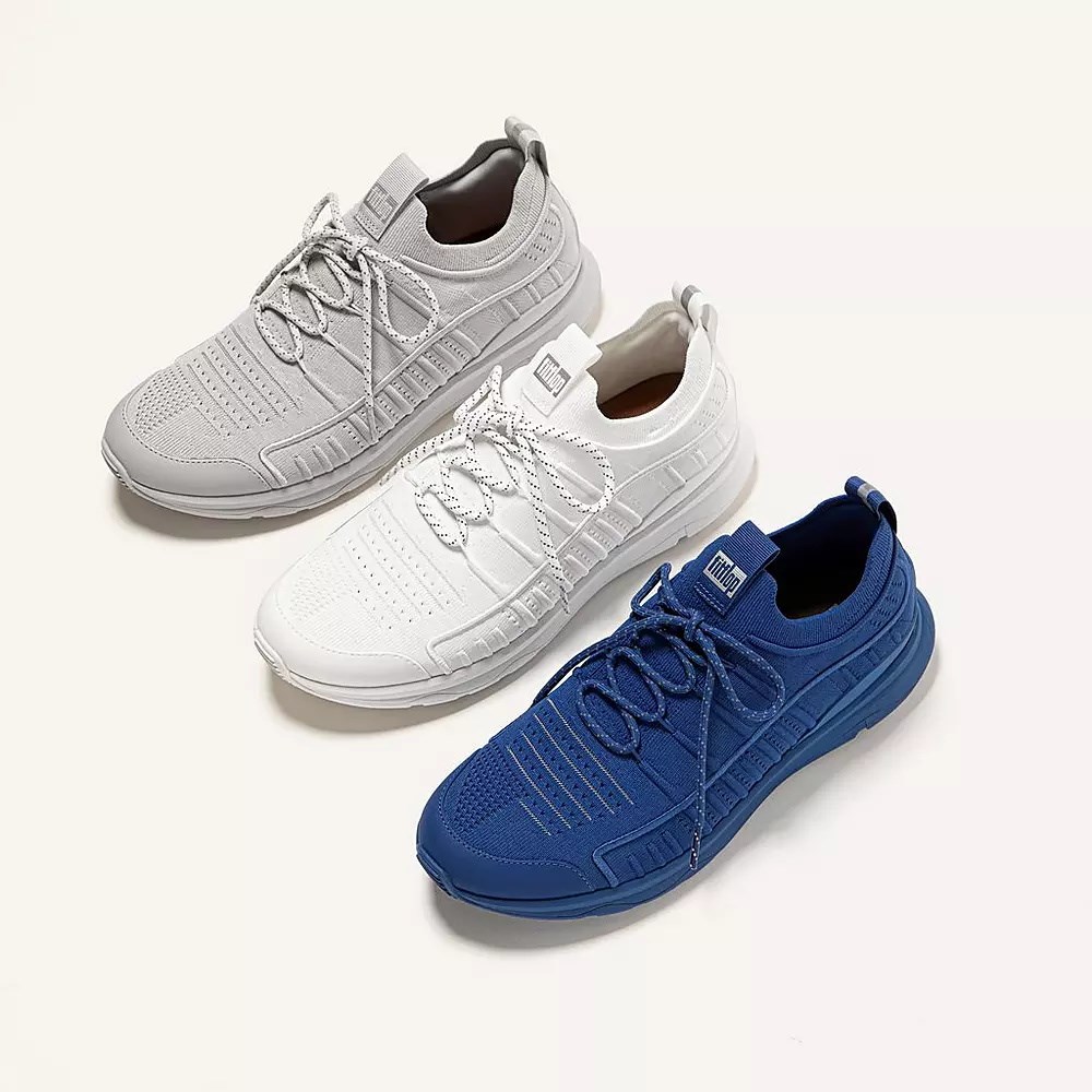 Fitflop VITAMIN FF Knit Joggesko Herre Blå | 081693-U