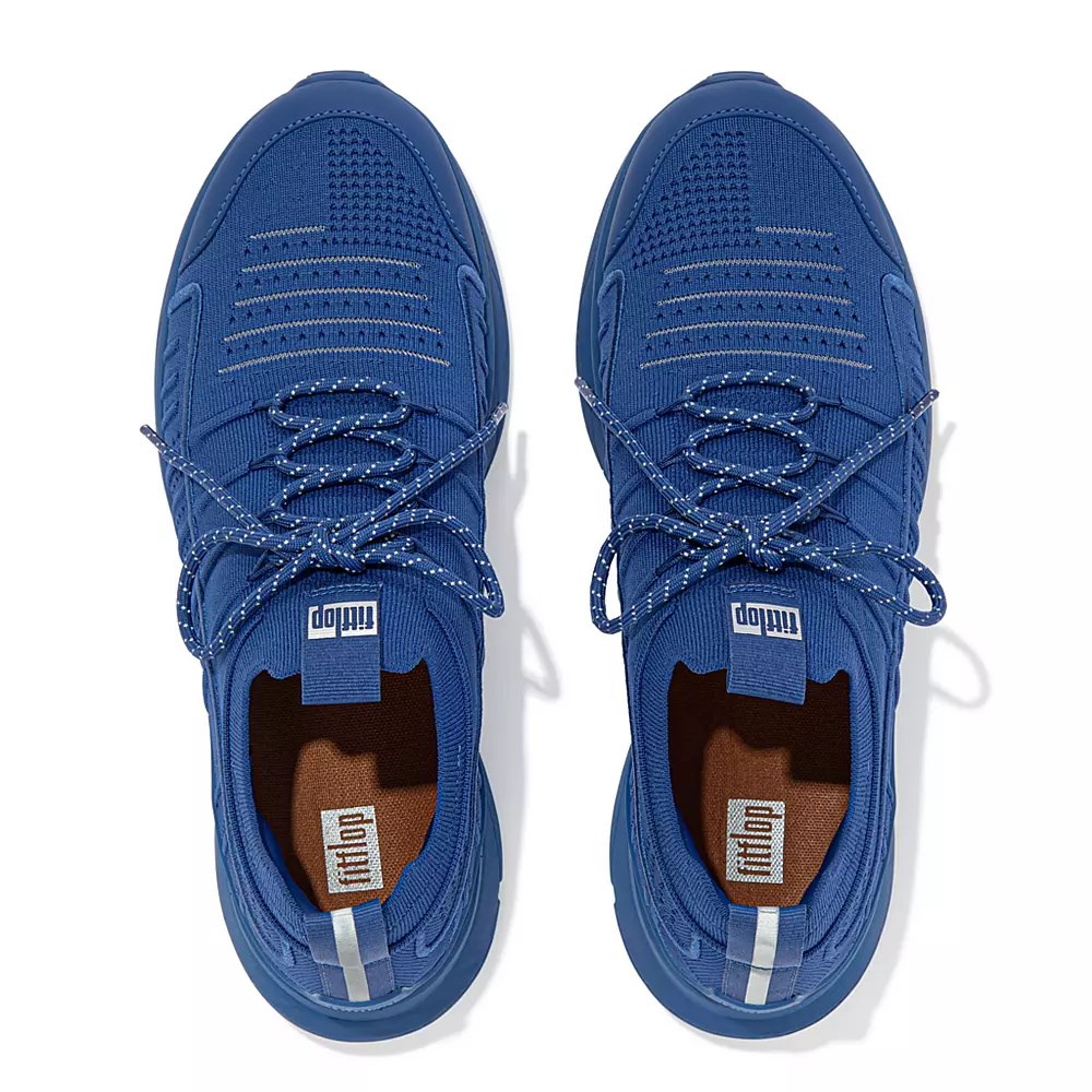 Fitflop VITAMIN FF Knit Joggesko Herre Blå | 081693-U